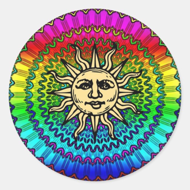 Sunny Classic Round Sticker (Front)