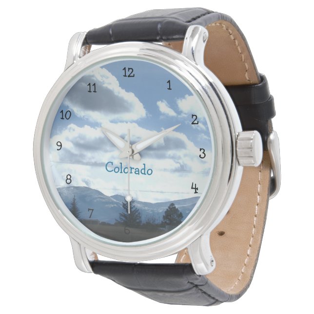 Sunny Colorado Mountain View eWatch Watch (Angled)