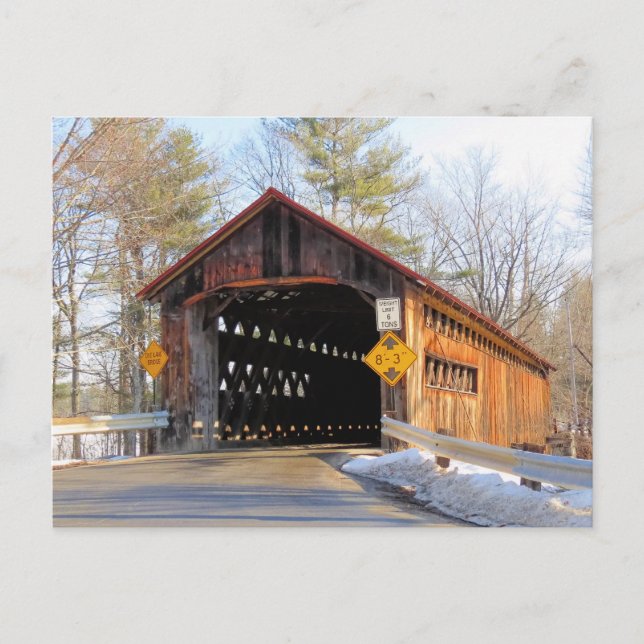 Sunny Coombs Covered Bridge Postcard (Front)