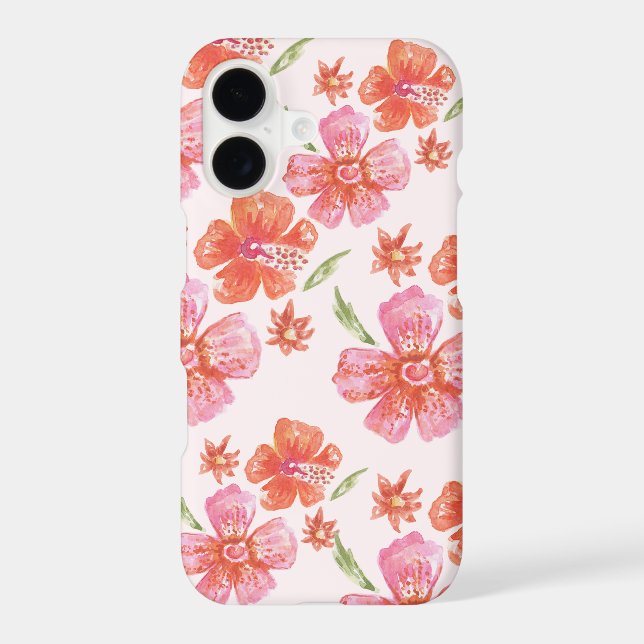 'Sunny Coral Floral Bloom' iPhone 17 Case (Back)