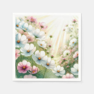 Sunny Cosmos Garden Napkin
