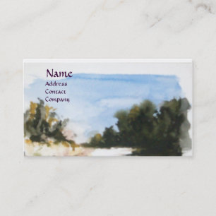 SUNNY COUNTRYSIDE IN TUSCANY monogram Business Card