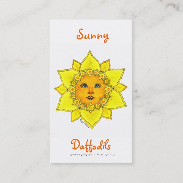 Sunny Daffodil Series #2 Business Card (Front)
