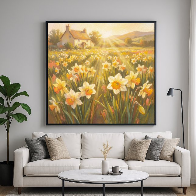 Sunny Daffodils - Pastel Painting Style Art Poster (Creator Uploaded)