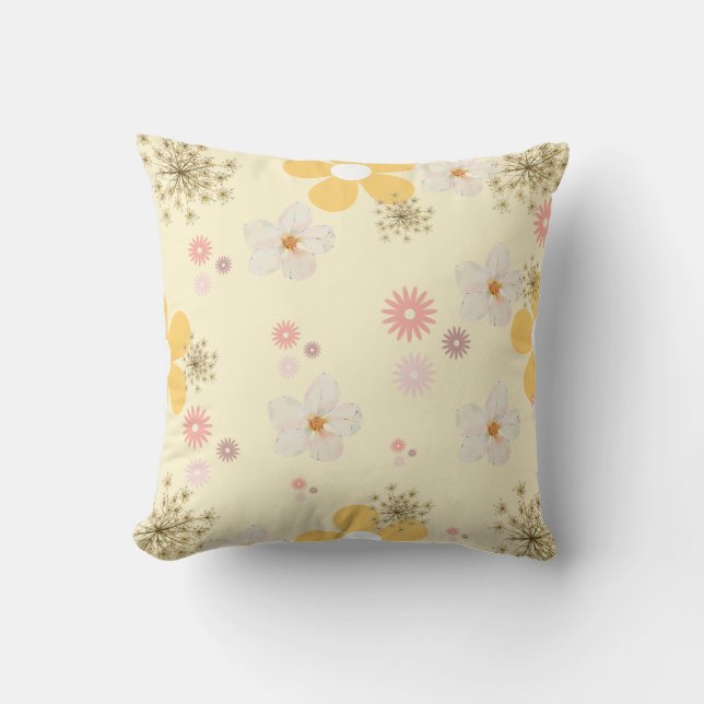 Sunny Daisies Pillow (Front)