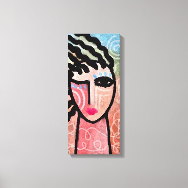 Sunny Day Abstract Digital Portrait of a Woman Canvas Print (Front)