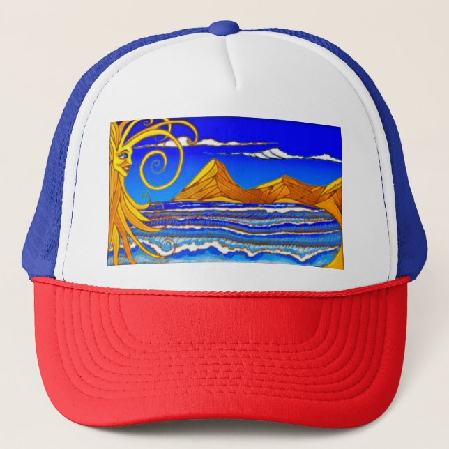 Sunny Day at the Beach Trucker Hat (Front)