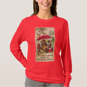 Sunny Day Bear Ladies dark long sleeve T-Shirt