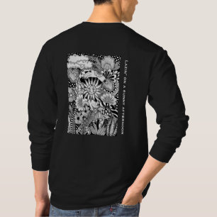 Sunny day - Black and White Surreal Botanical Art T-Shirt
