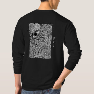 Sunny day - Black and White Surreal Botanical Art T-Shirt