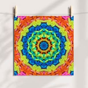 Sunny Day Kaleidoscope Digital Yarn Art Poster