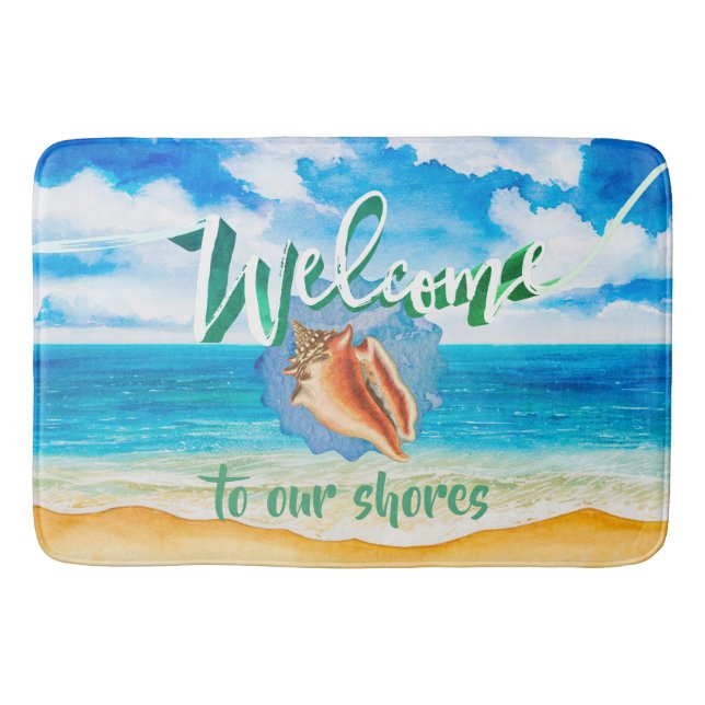 Sunny Day Seabreeze Welcome Bath Mat (Front)