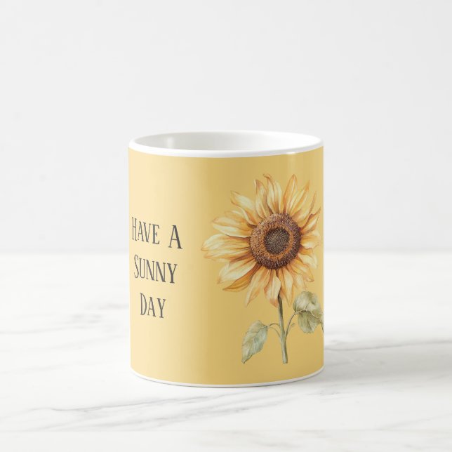 Sunny Day Yellow Sunflower Coffee Mug (Center)