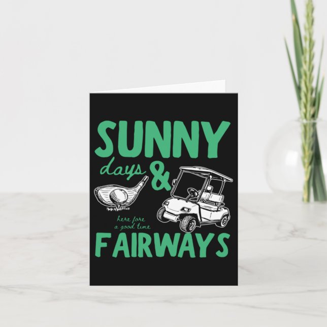 Sunny Days And Fairways Illustration Card (Front)
