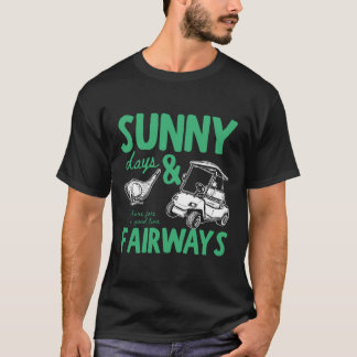Sunny Days And Fairways Illustration T-Shirt