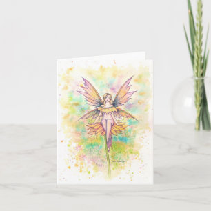 Sunny Days Fairy Watercolor Blank Card