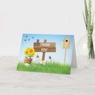 Sunny Days Garden Party Thank You Card