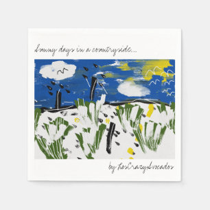 Sunny days in a countryside Art Paper Napkin