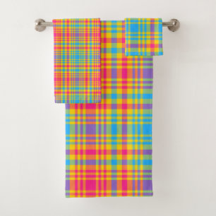 Sunny Days Plaid Bathroom Towels