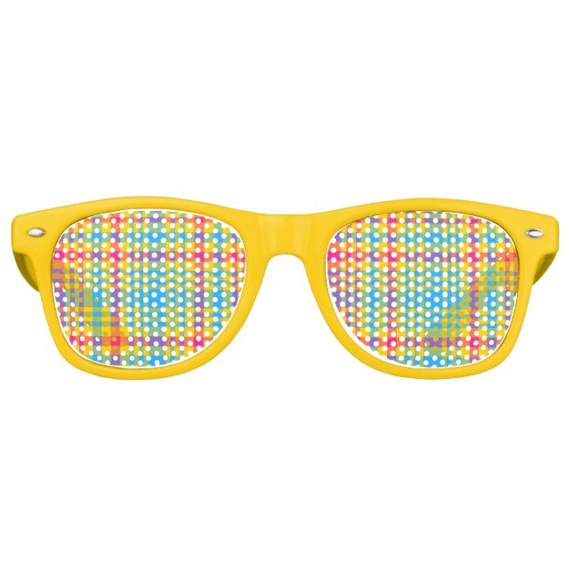 Sunny Days Plaid Party Sunglasses (Front)