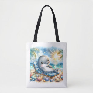 Sunny Dolphin Bliss Tote Bag