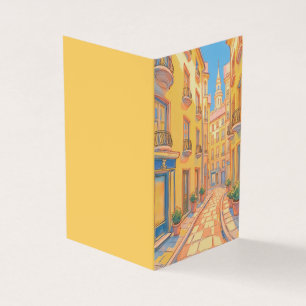 Sunny European Street Folded Vertical Book — Cosy