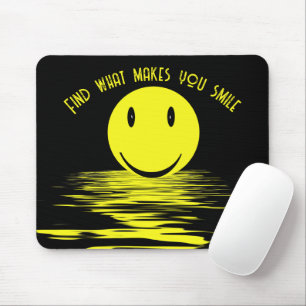 Sunny Face In Water Ripples Mouse Pad