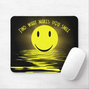 Sunny Face In Water Ripples Mouse Pad
