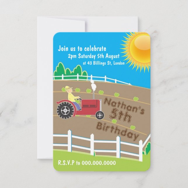 Sunny Farm Invitation (Front)