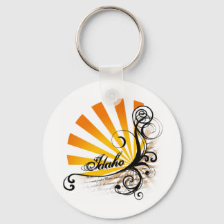 Sunny Floral Graphic Idaho Keychain