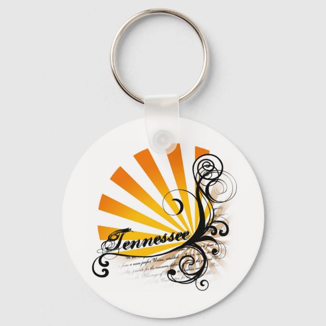 Sunny Floral Graphic Tennessee Keychain (Front)