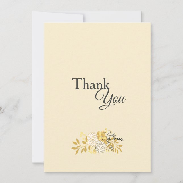 Sunny Floral Thank You Card (Front)