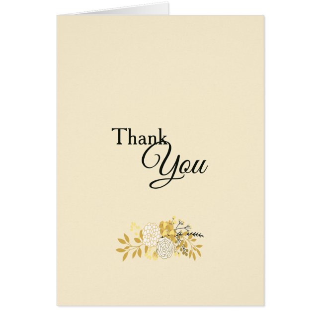 Sunny Floral Thank You Vertical (Optional Photo) (Front)