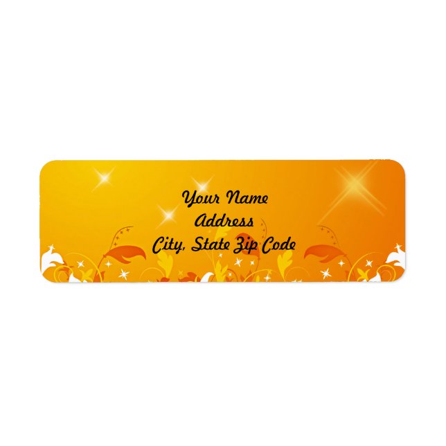 Sunny Flourish Personalised Labels : (Front)