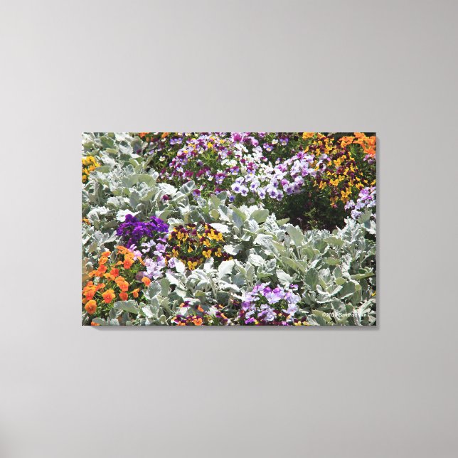 Sunny Flower Garden Canvas Print (Front)