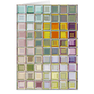 Sunny Flower Glass Mosaic Tiles Custom Card