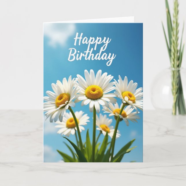 Sunny Flowers Birthday Card (Front)