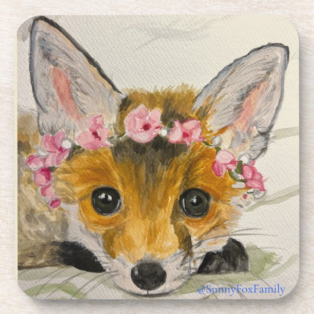 Sunny Fox Family Rescue Fund Coaster (Front)