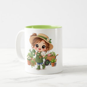 Sunny Garden Helper Two-Tone Coffee Mug