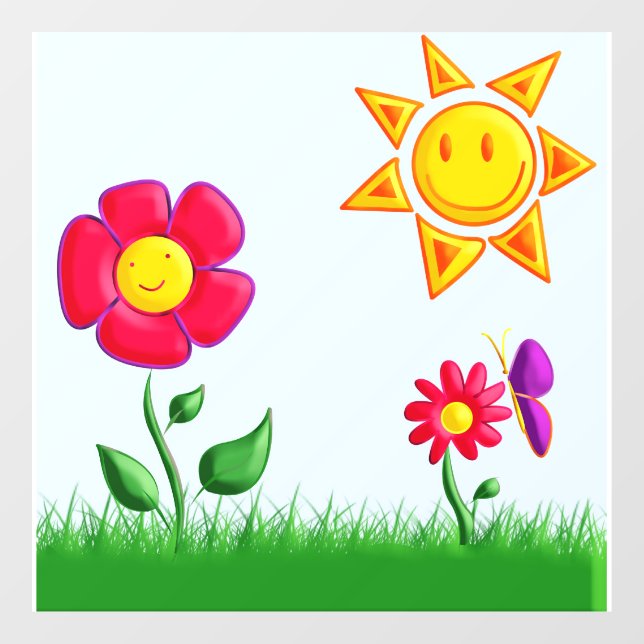Sunny garden illustration (Sheet)