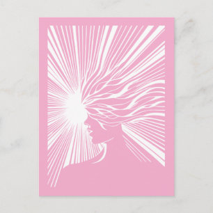 sunny girl postcard