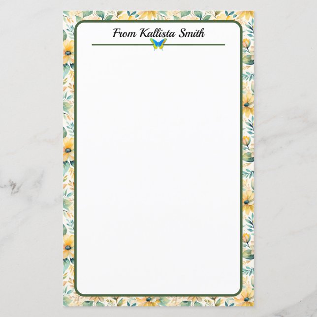 Sunny Gold Flowers (Front)