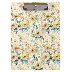 Sunny Gold Flowers Clipboard