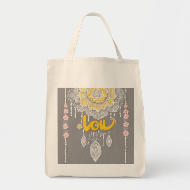 Sunny Gray Lace AI art  Tote Bag (Front)