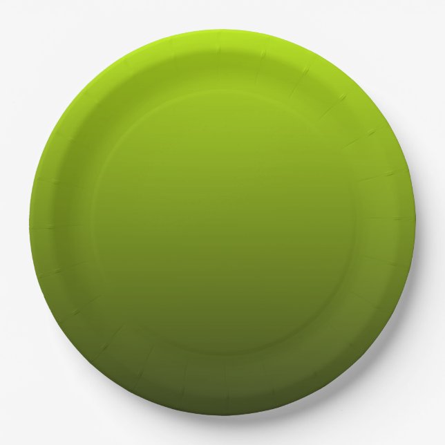 Sunny Green Forest Green Warm Colours Paper Plate (Front)