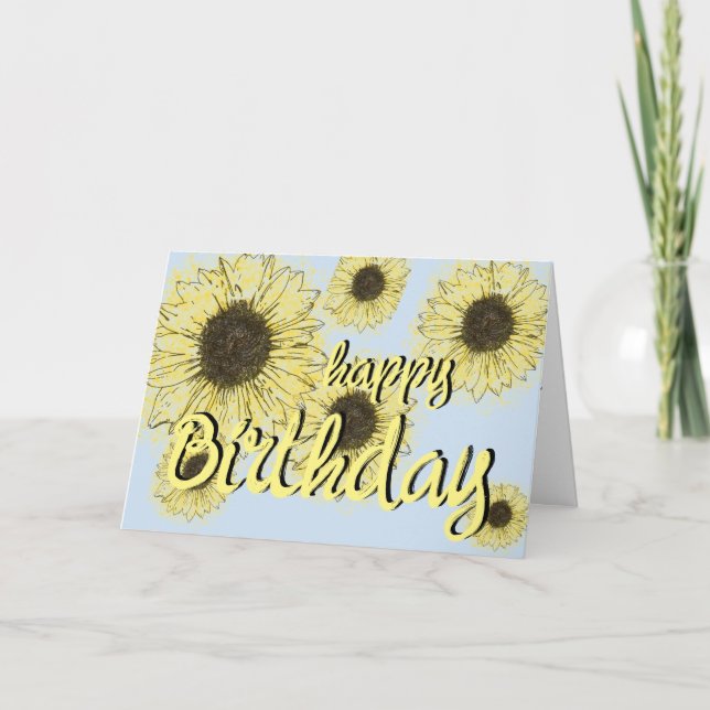 Sunny Happy Birthday Card (Front)