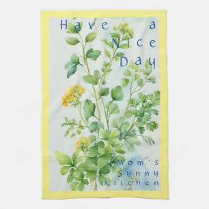 Sunny Herbs Kitchen Towel
