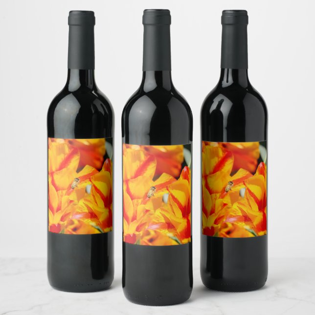 Sunny Honey Bee  Wine Label (Bottles)
