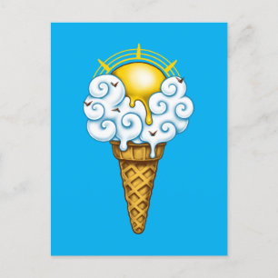 Sunny Ice Cream Postcard