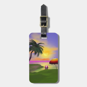 Sunny Island Beach Vacation Luggage Tag